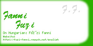 fanni fuzi business card